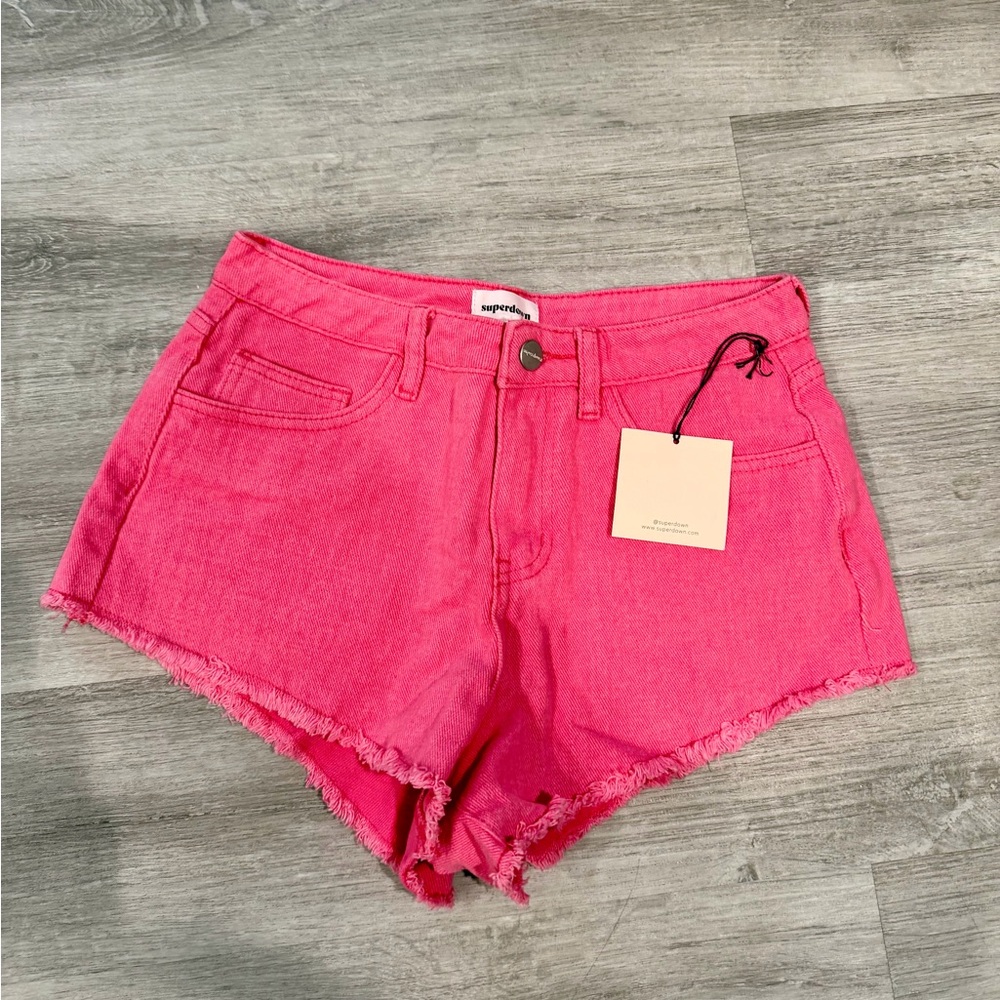 superdown Pink Jean Shorts NWT